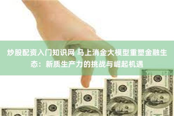 炒股配资入门知识网 马上消金大模型重塑金融生态：新质生产力的挑战与崛起机遇