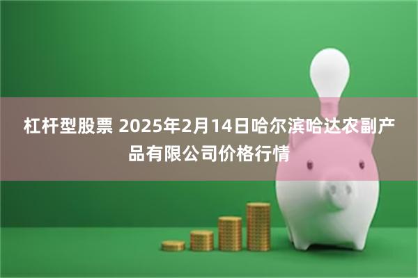 杠杆型股票 2025年2月14日哈尔滨哈达农副产品有限公司价格行情